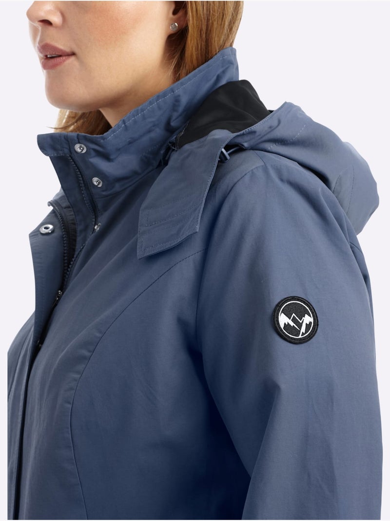 Veste De Mi-saison Imperméable - Taille Standard - Sheego Bleu - Kiabi