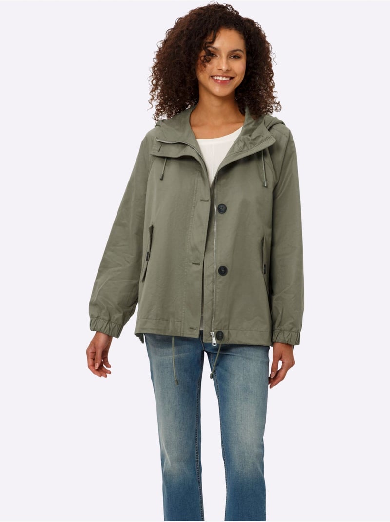 Veste De Mi-saison Style Parka Très Moderne - Taille Standard - Helline Kaki - Kiabi