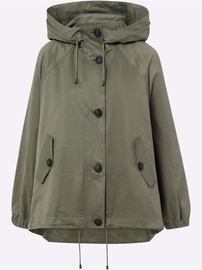 Veste De Mi-saison Style Parka Très Moderne - Taille Standard - Helline Kaki - Kiabi