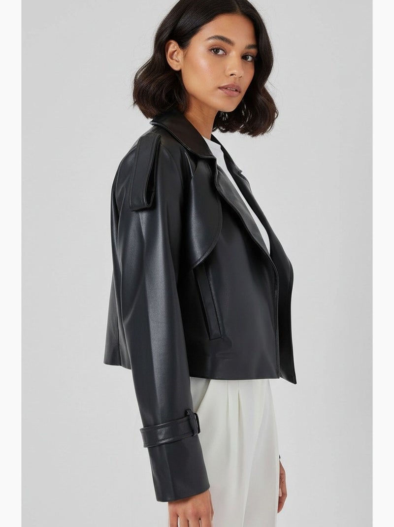 Veste de motard en similicuir bdart Noir - Kiabi