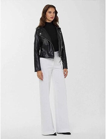 Veste de motard en similicuir