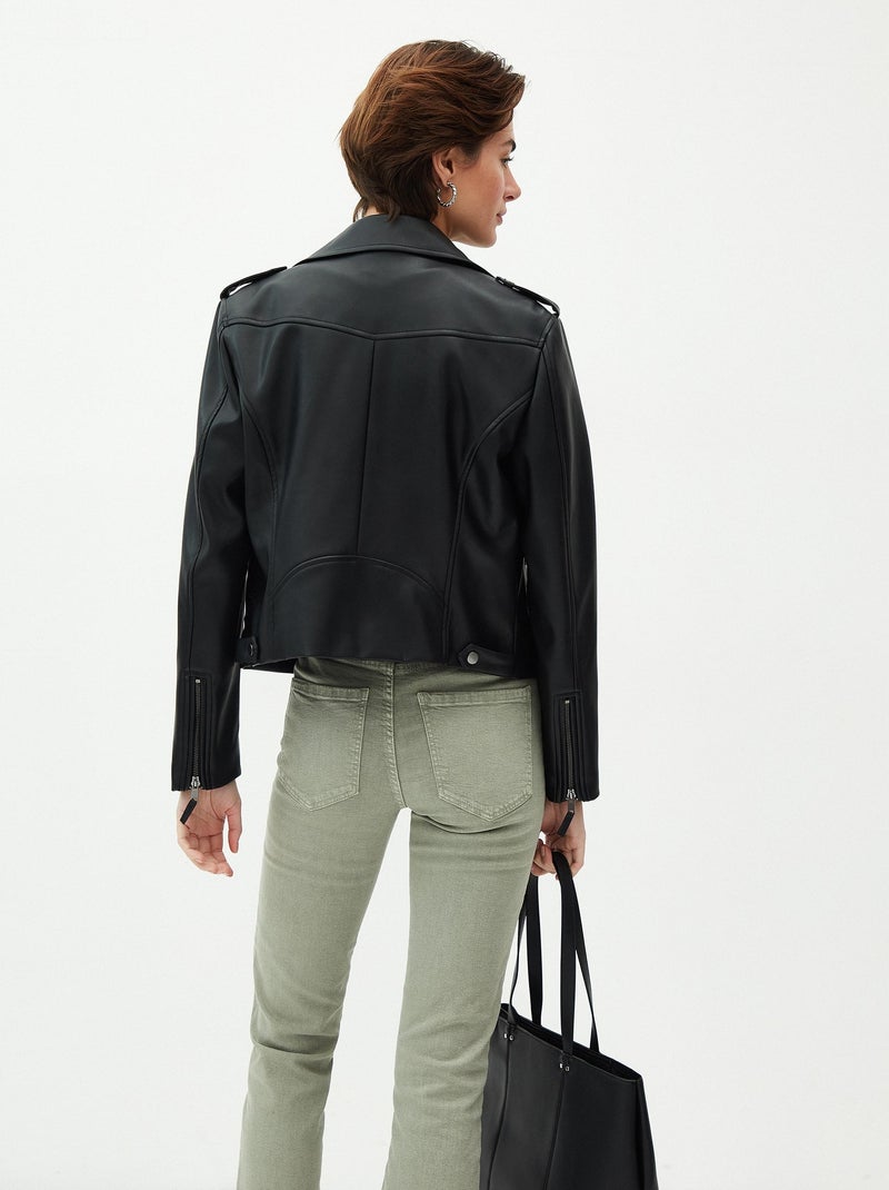 Veste Motard Undercover Daim Noir - Taille S - Cuir - Homme/Femme