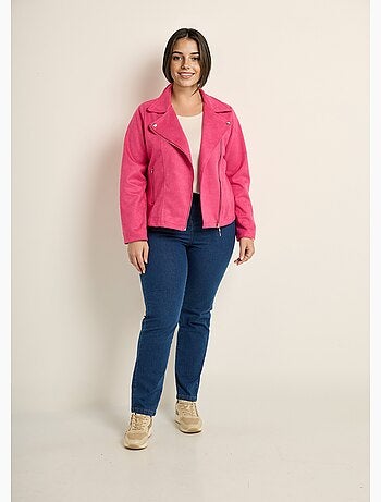 Veste de motard zippée en suédine - AFIBEL