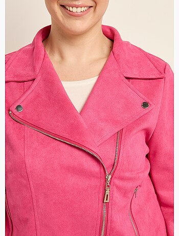 Veste de motard zippée en suédine - AFIBEL