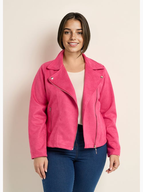 Veste de motard zippée en suédine - AFIBEL - Kiabi