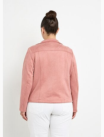 Veste de motard zippée en suédine - AFIBEL