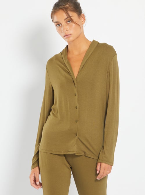 Veste de pyjama en viscose - Kiabi