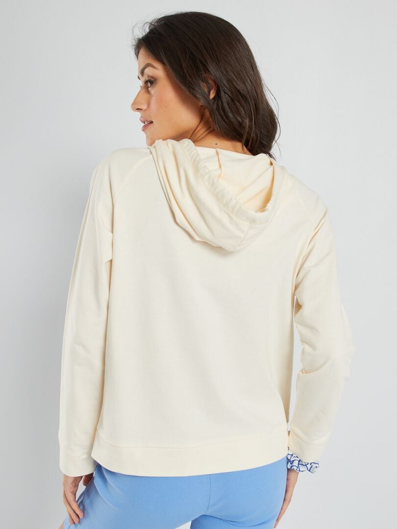 Veste de sport à capuche beige - Kiabi