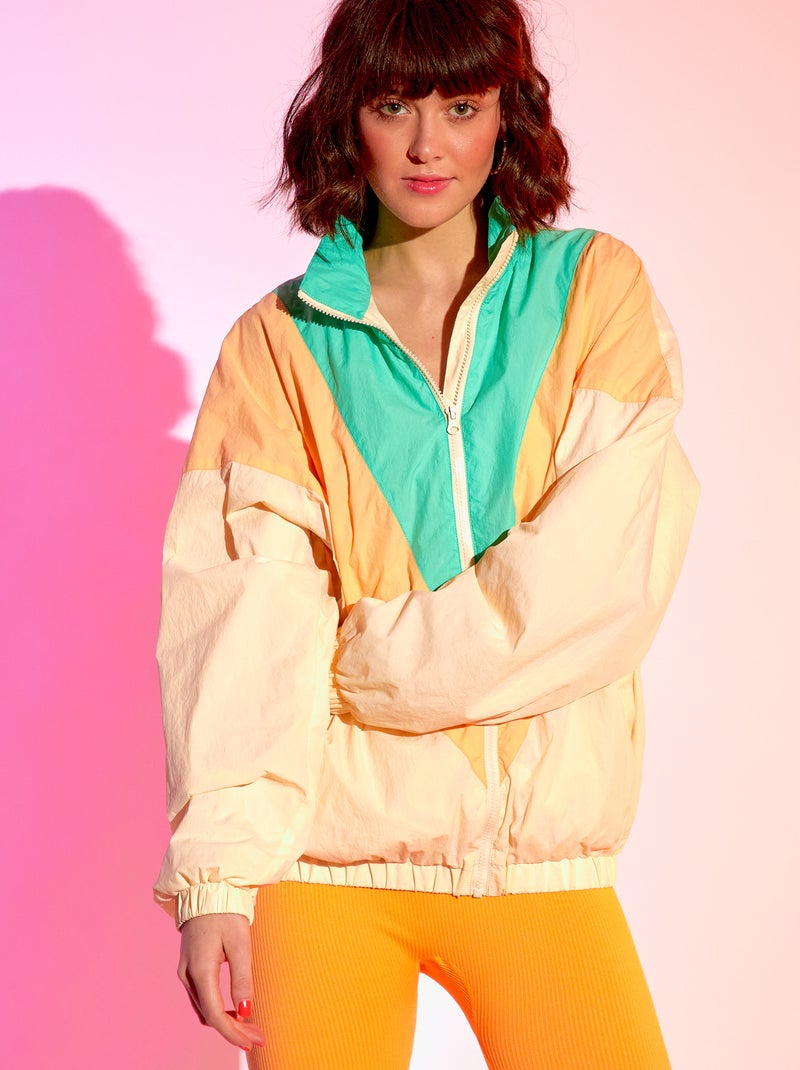 Veste de sport avec capuche rétractable Beige - Kiabi
