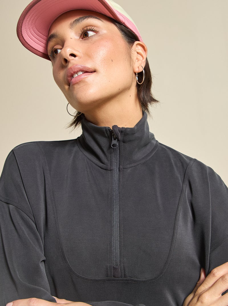 Veste de sport col camionneur - (ekstract) Noir - Kiabi