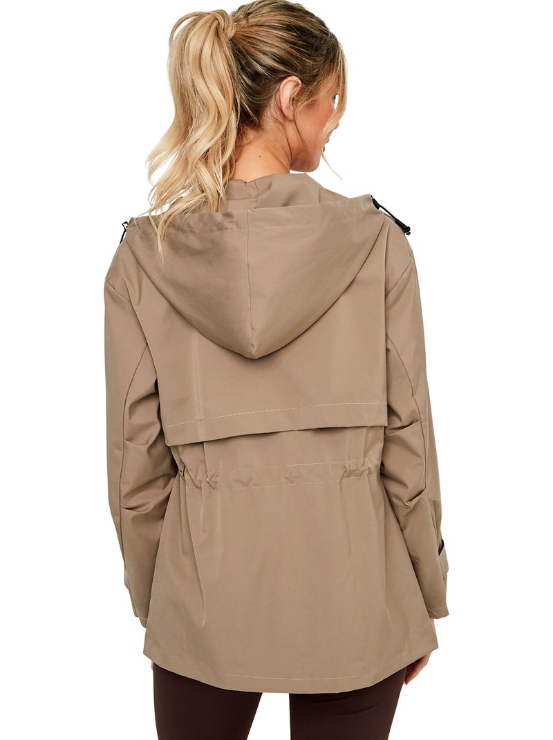 Veste de sport coupe-vent à capuche st8 Beige - Kiabi