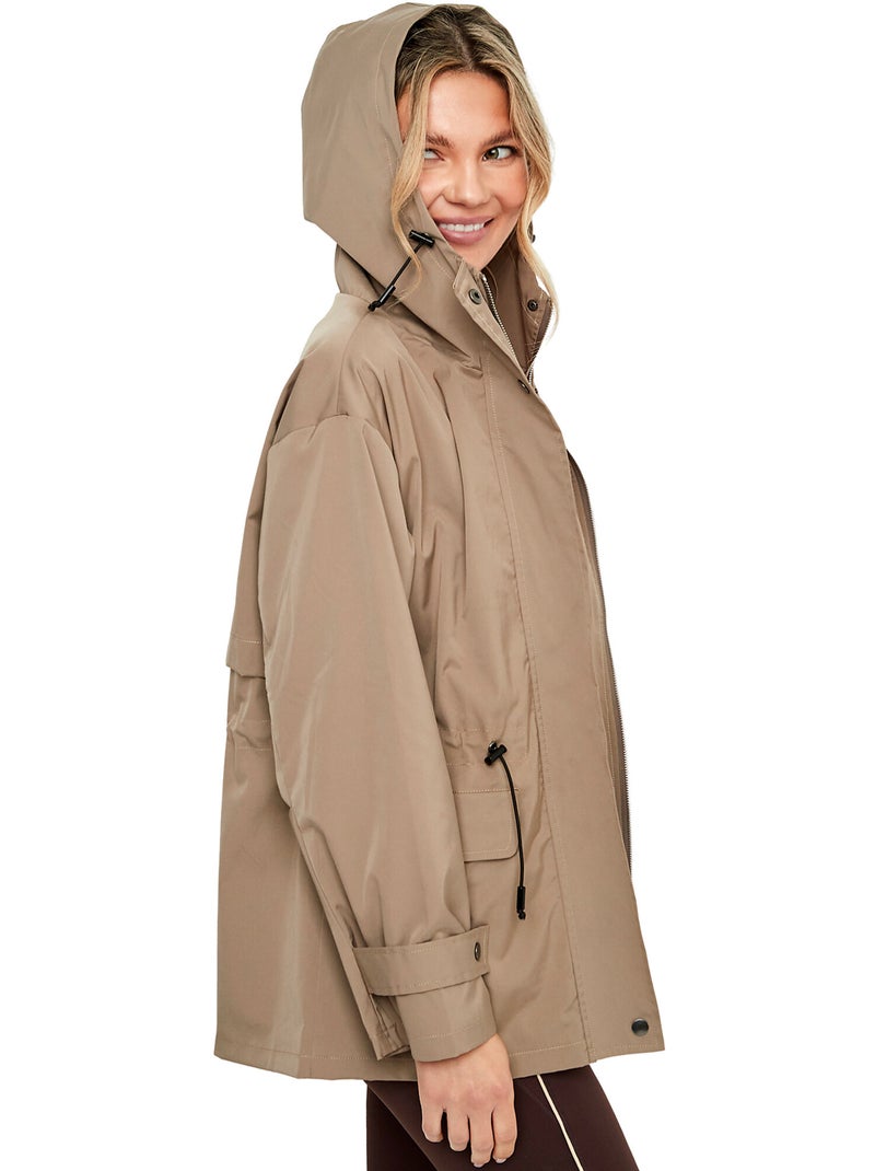Veste de sport coupe-vent à capuche tech st8 Beige - Kiabi