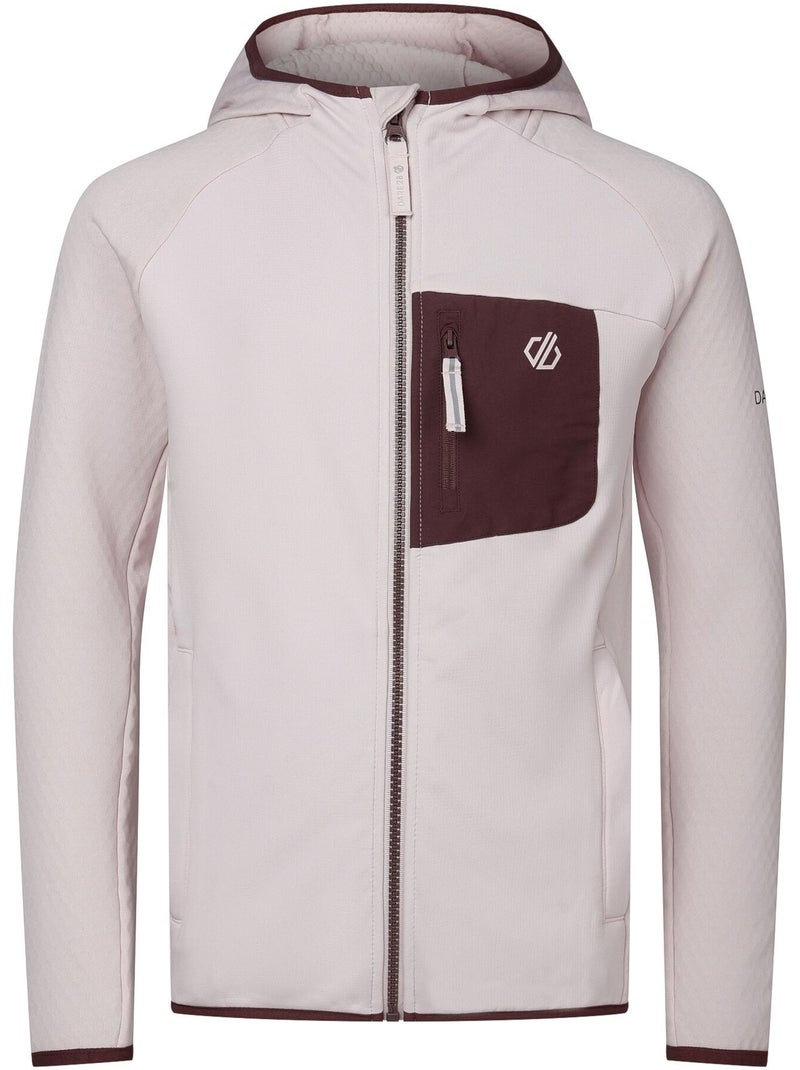 Veste de sport extensible à capuche motif/style bicolore expedition - dare 2b Rose pâle - Kiabi