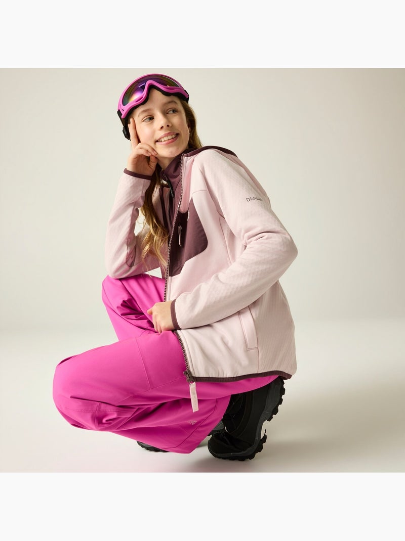 Veste de sport extensible à capuche motif/style bicolore expedition - dare 2b Rose pâle - Kiabi