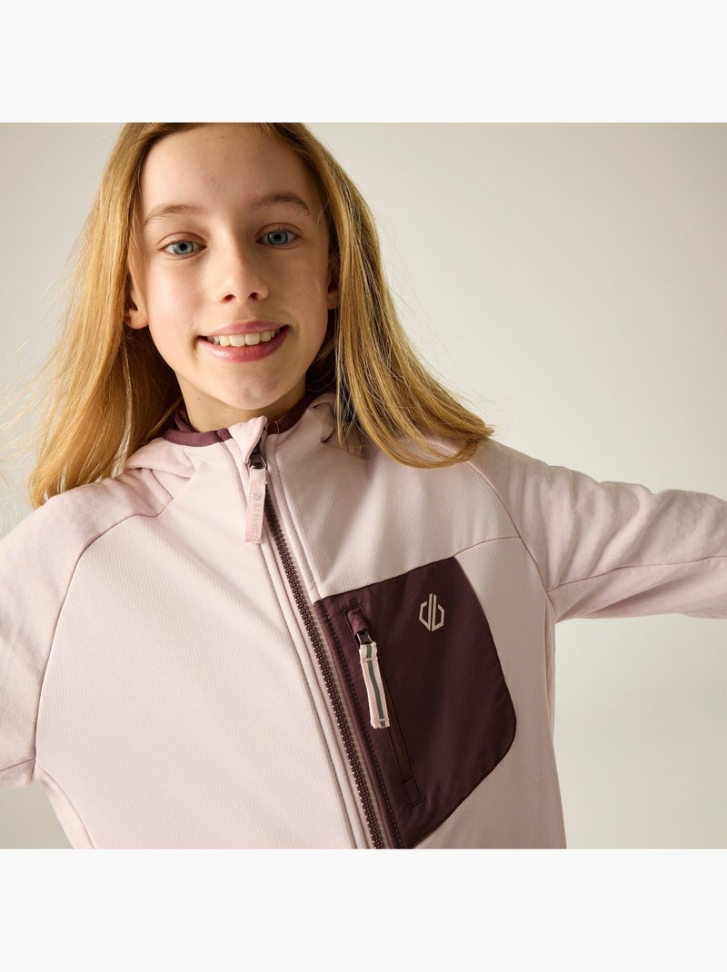 Veste de sport extensible à capuche motif/style bicolore expedition - dare 2b Rose pâle - Kiabi