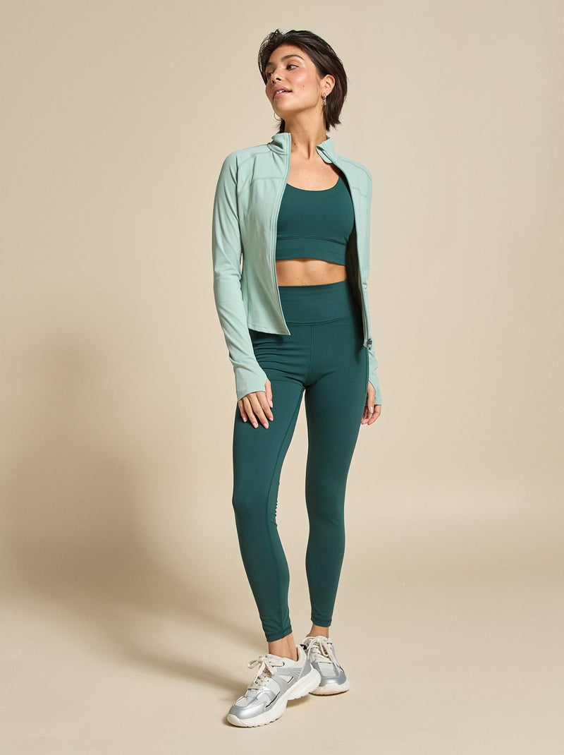 Veste de sport zippée - (ekstract) Vert - Kiabi