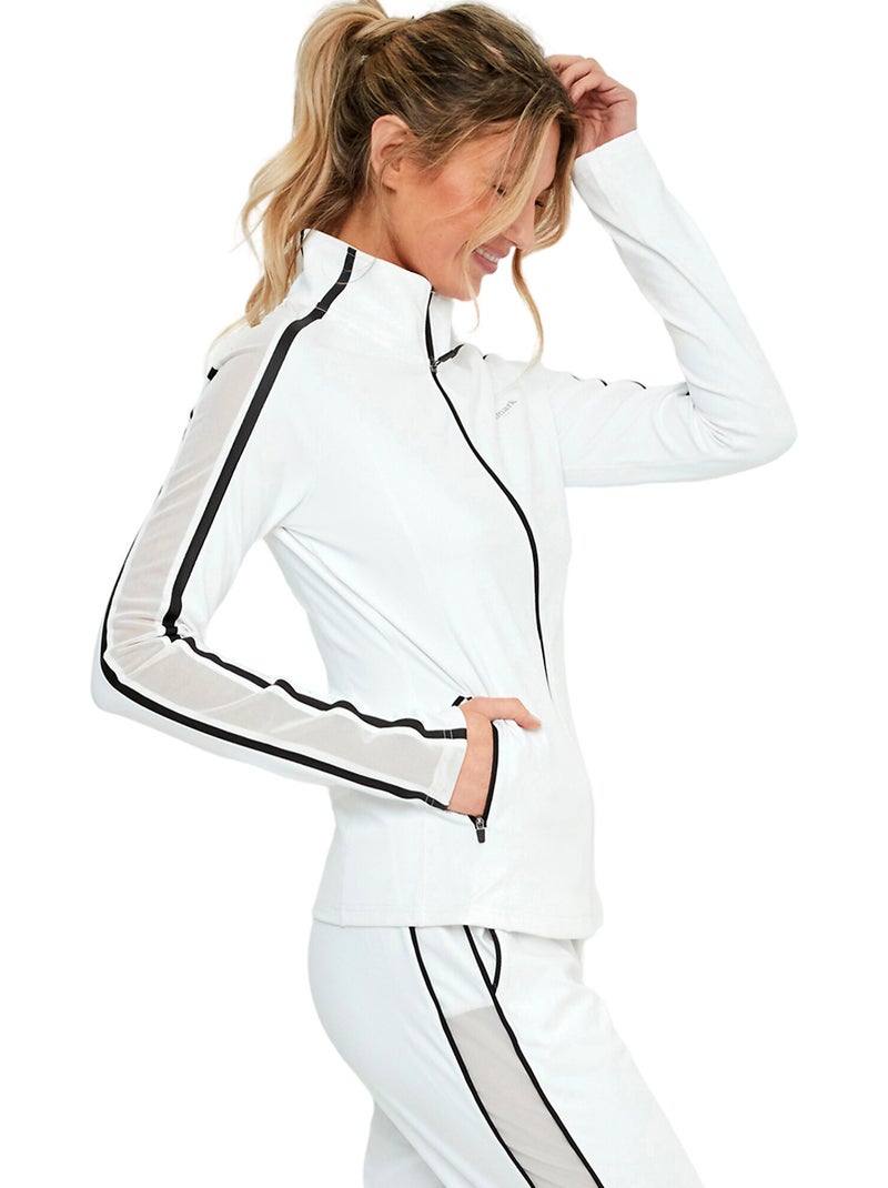 Veste de sport zippée st8 Blanc - Kiabi