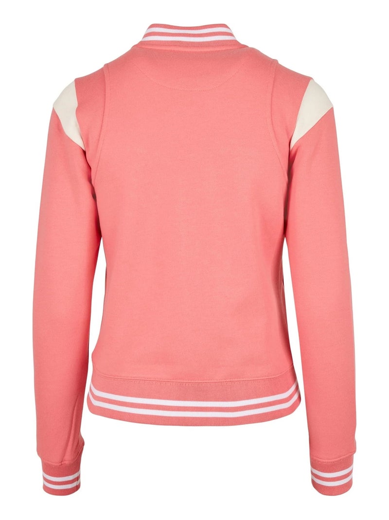 Veste de survêtement college - urban classics Rose pâle - Kiabi