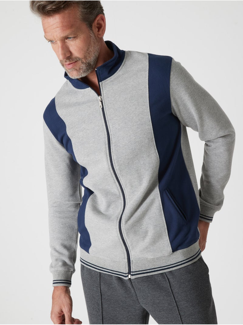 Veste de survêtement zippée - DAXON Gris chiné - Kiabi