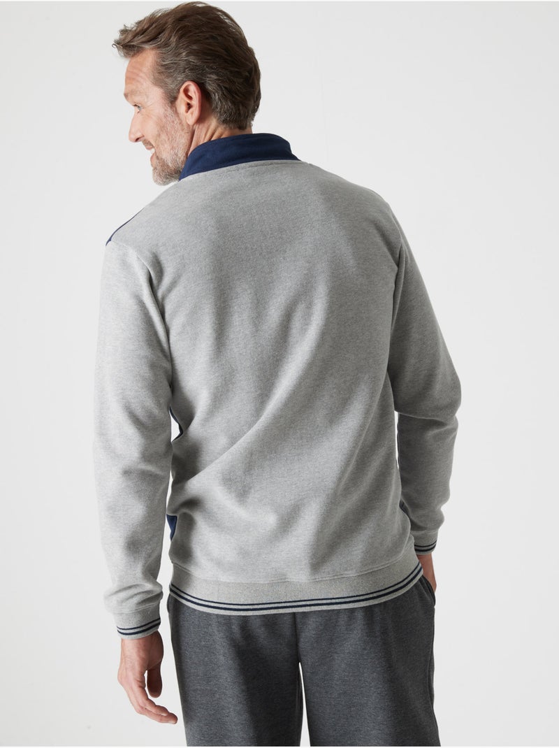 Veste de survêtement zippée - DAXON Gris chiné - Kiabi