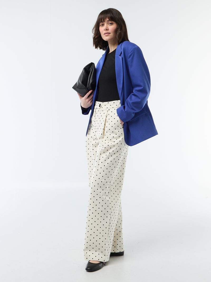 Veste de tailleur à la coupe oversize Bleu - Kiabi