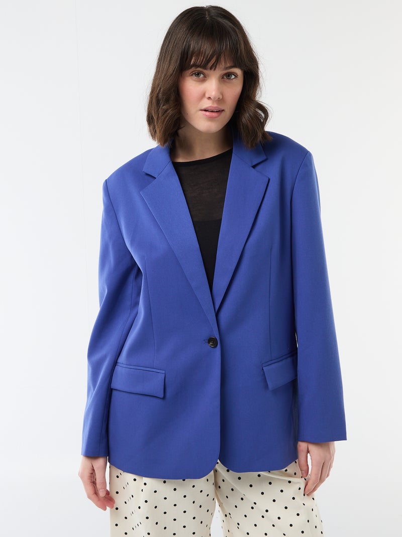 Veste de tailleur à la coupe oversize Bleu - Kiabi