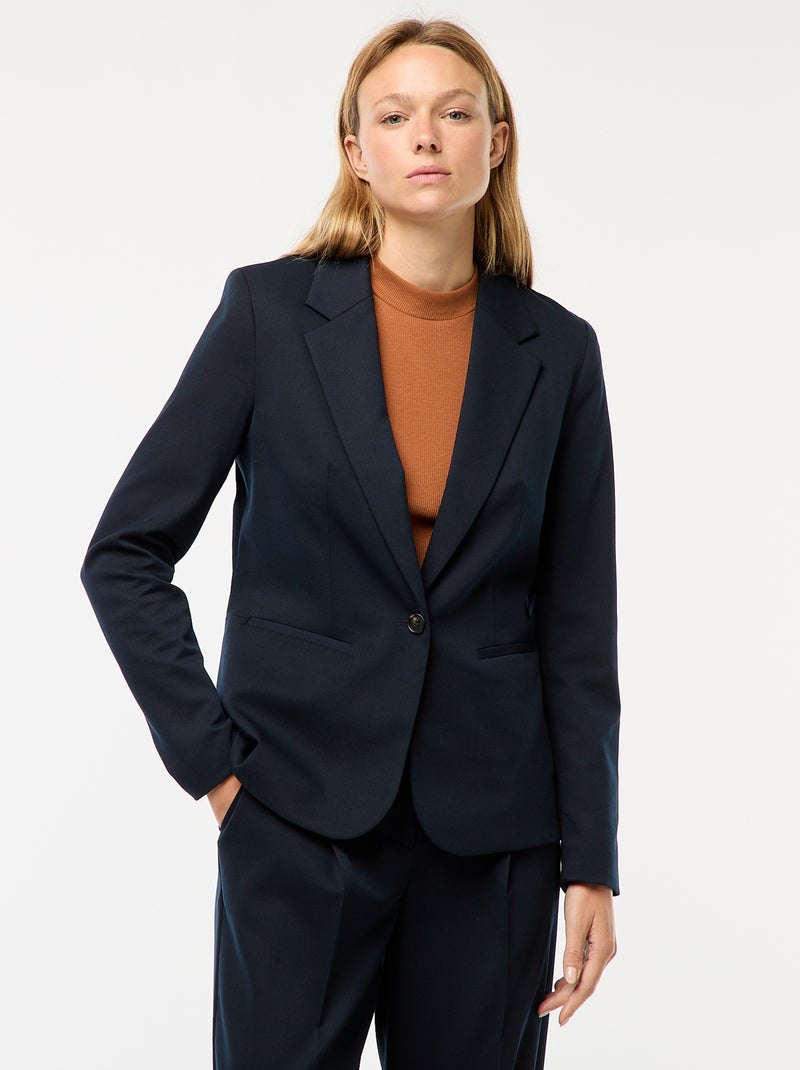 Veste de tailleur à manches longues Bleu - Kiabi