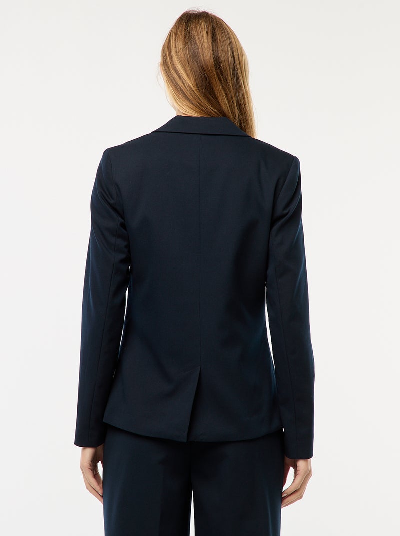 Veste de tailleur à manches longues Bleu - Kiabi