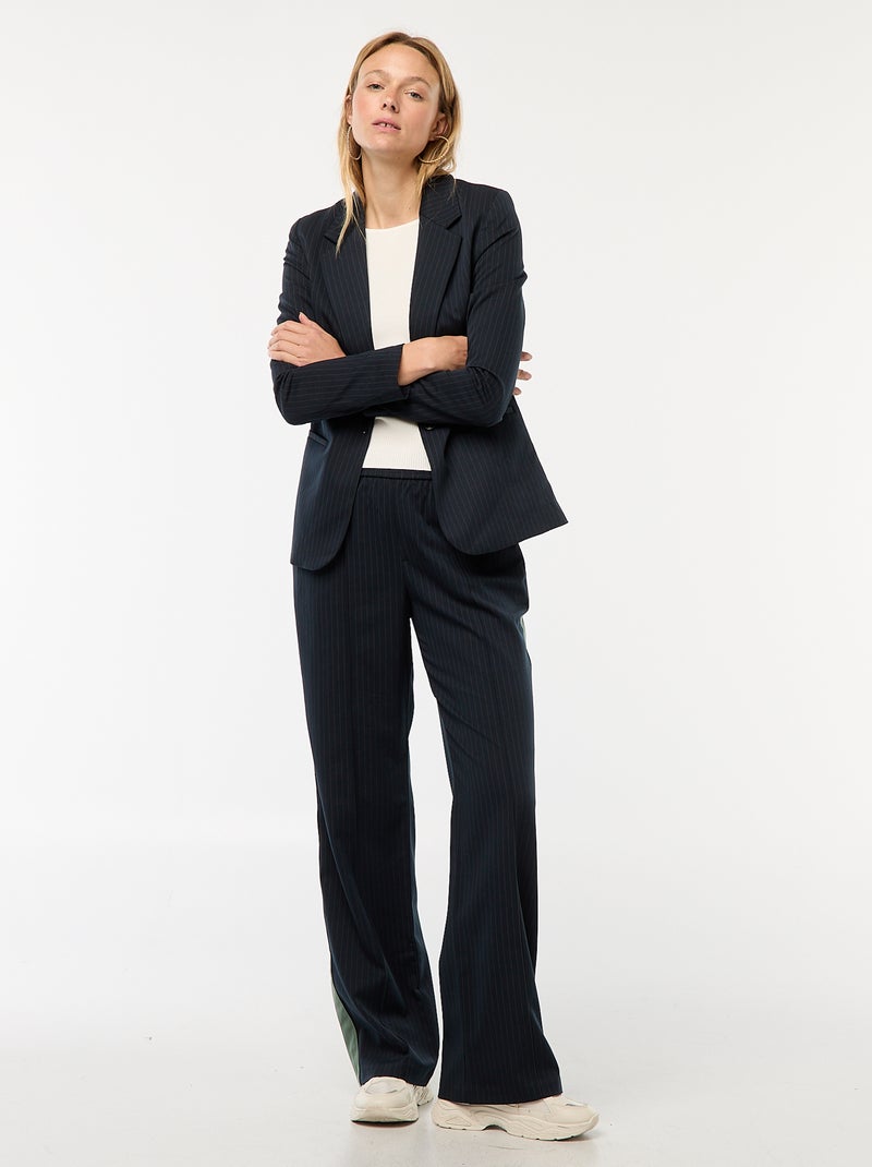 Veste de tailleur à manches longues Bleu - Kiabi