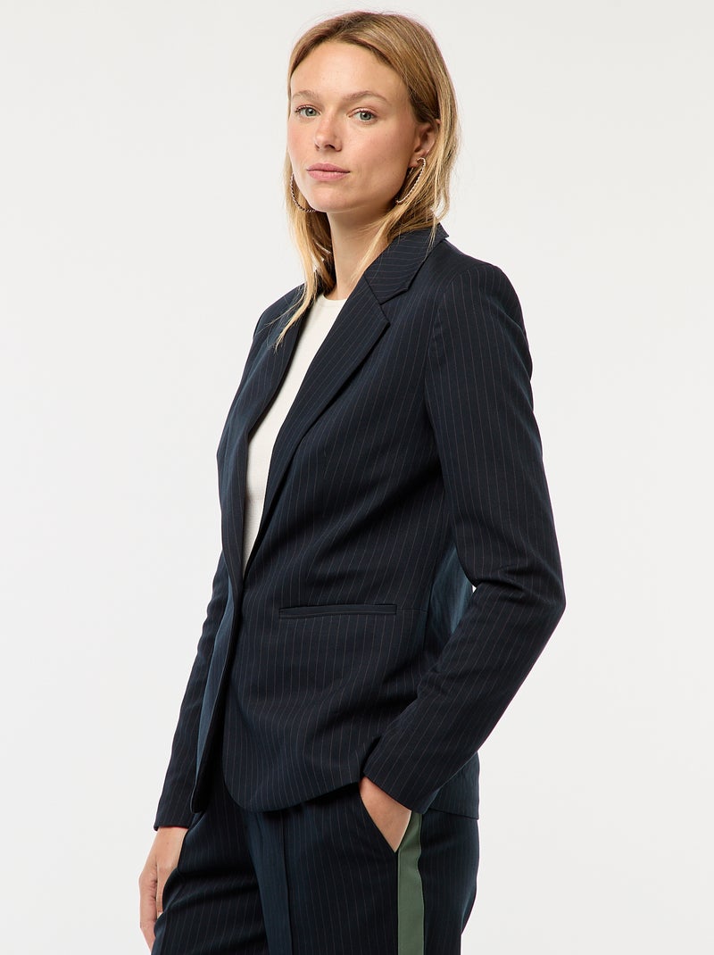 Veste de tailleur à manches longues Bleu - Kiabi