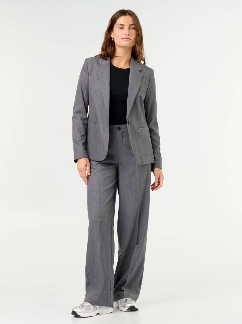 Veste de tailleur à manches longues Gris - Kiabi