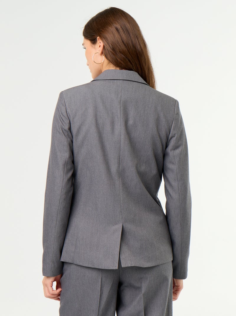 Veste de tailleur à manches longues Gris - Kiabi