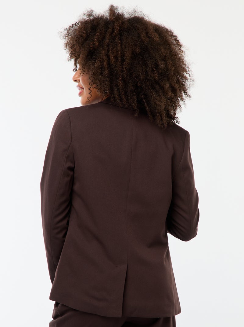 Veste de tailleur à manches longues Marron - Kiabi