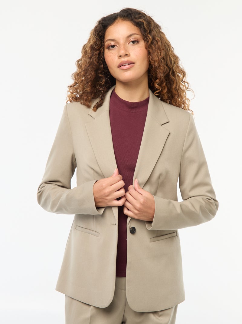 Veste de tailleur à manches longues Vert - Kiabi