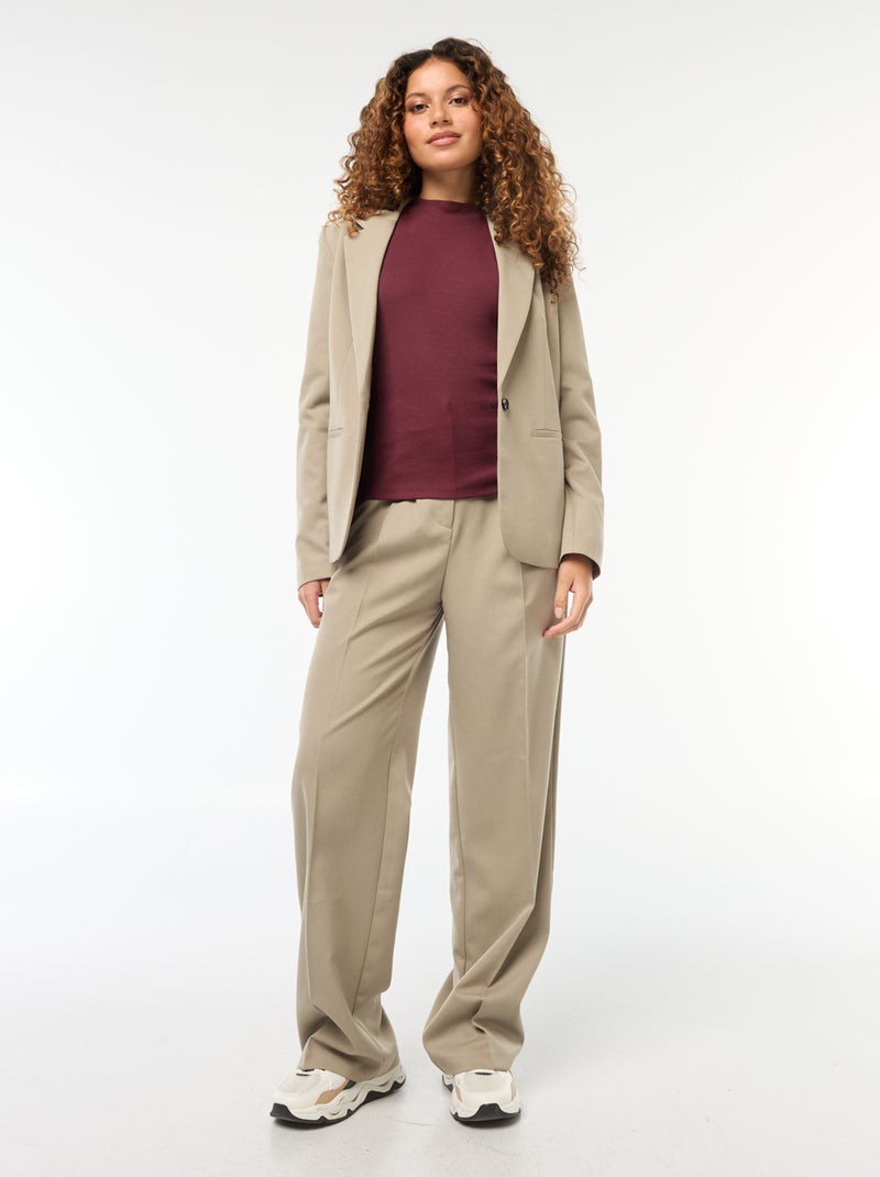 Veste de tailleur à manches longues Vert - Kiabi