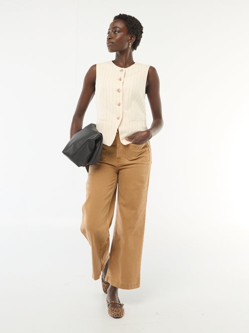 Veste de tailleur avec boutons dorés - Kiabi