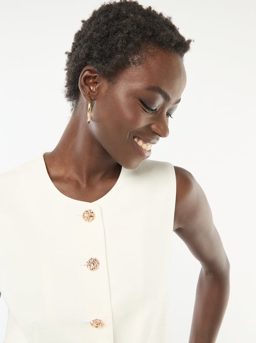 Veste de tailleur avec boutons dorés - Kiabi