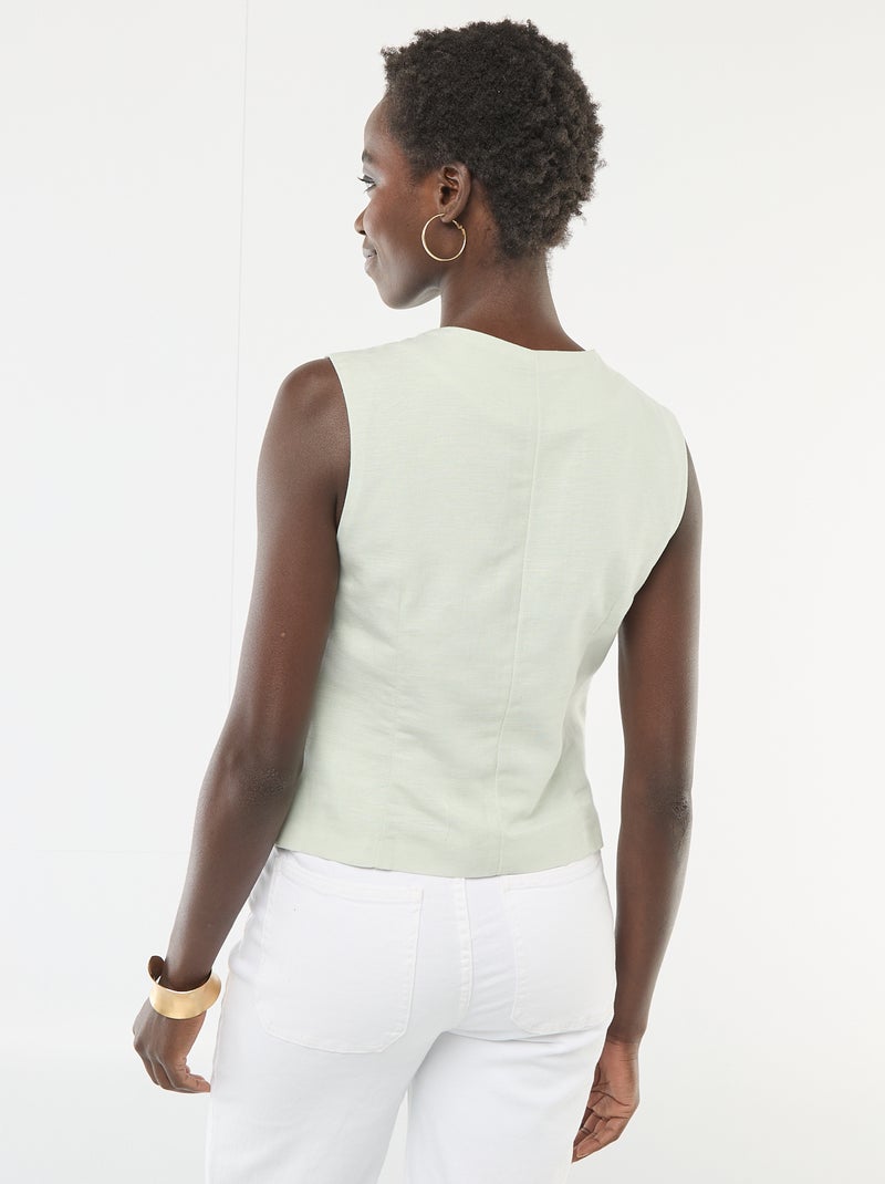Veste de tailleur avec boutons dorés Bleu - Kiabi