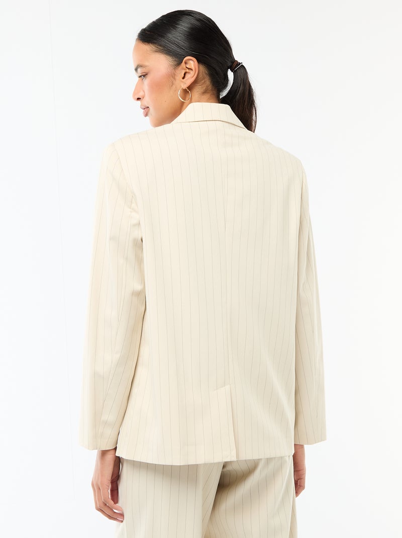 Veste de tailleur avec ouverture double boutonnage Beige - Kiabi