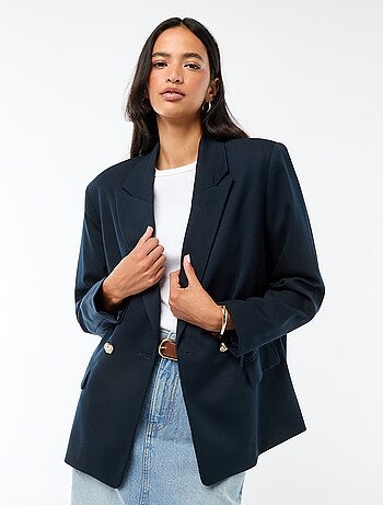 Veste de tailleur avec ouverture double boutonnage