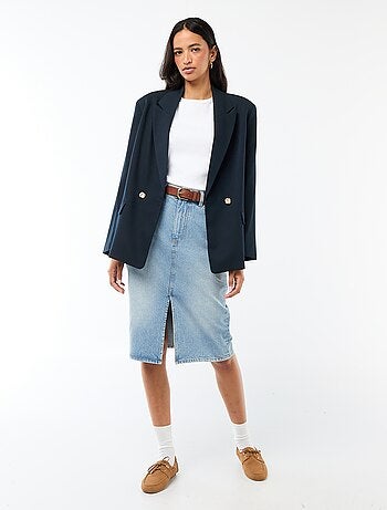 Veste de tailleur avec ouverture double boutonnage