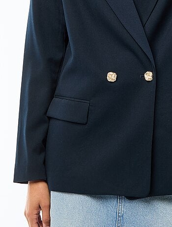 Veste de tailleur avec ouverture double boutonnage