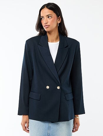 Veste de tailleur avec ouverture double boutonnage