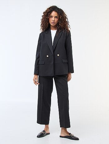 Veste de tailleur avec ouverture double boutonnage