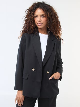 Veste de tailleur avec ouverture double boutonnage