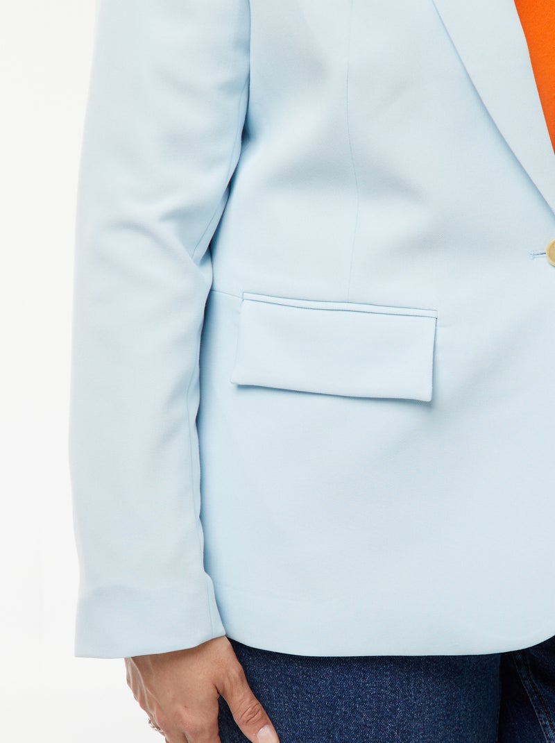 Veste de tailleur avec poche à rabat BLEU - Kiabi