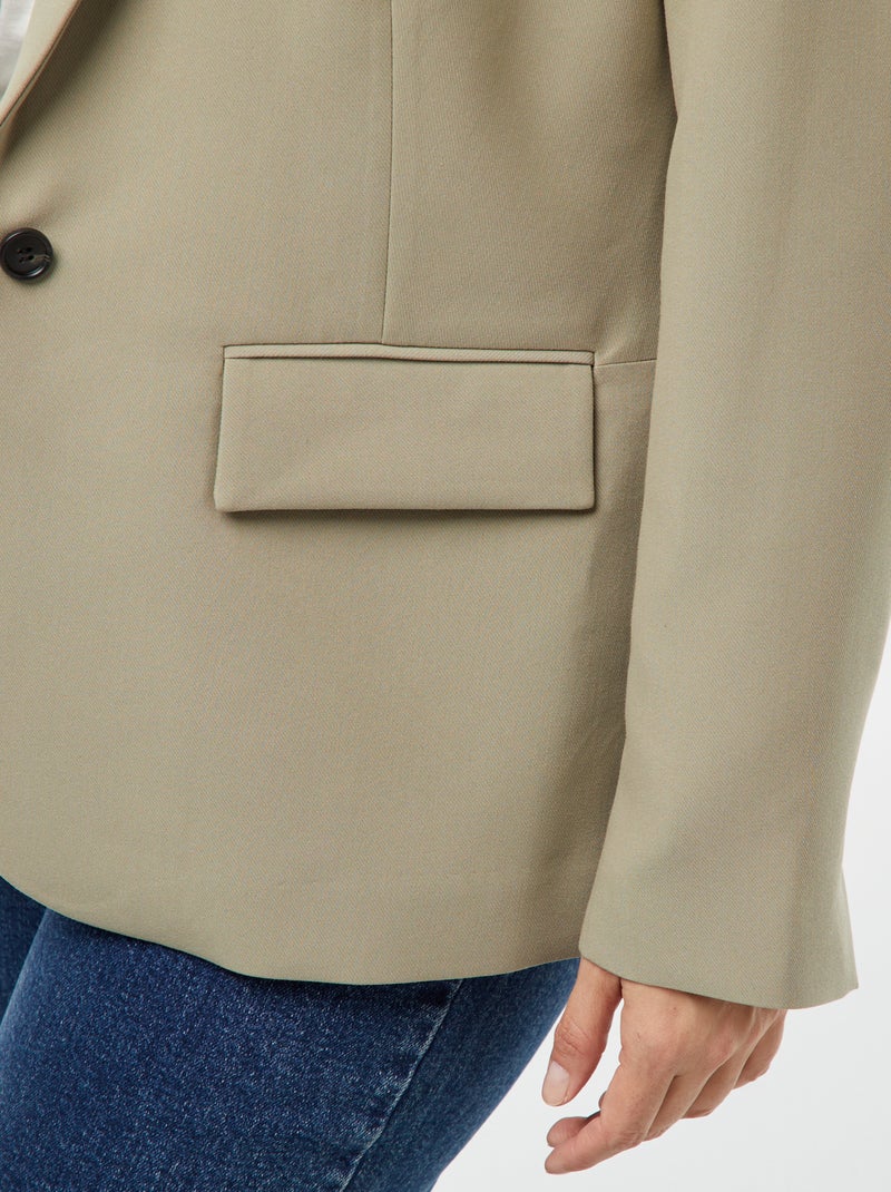 Veste de tailleur avec poche à rabat VERT - Kiabi