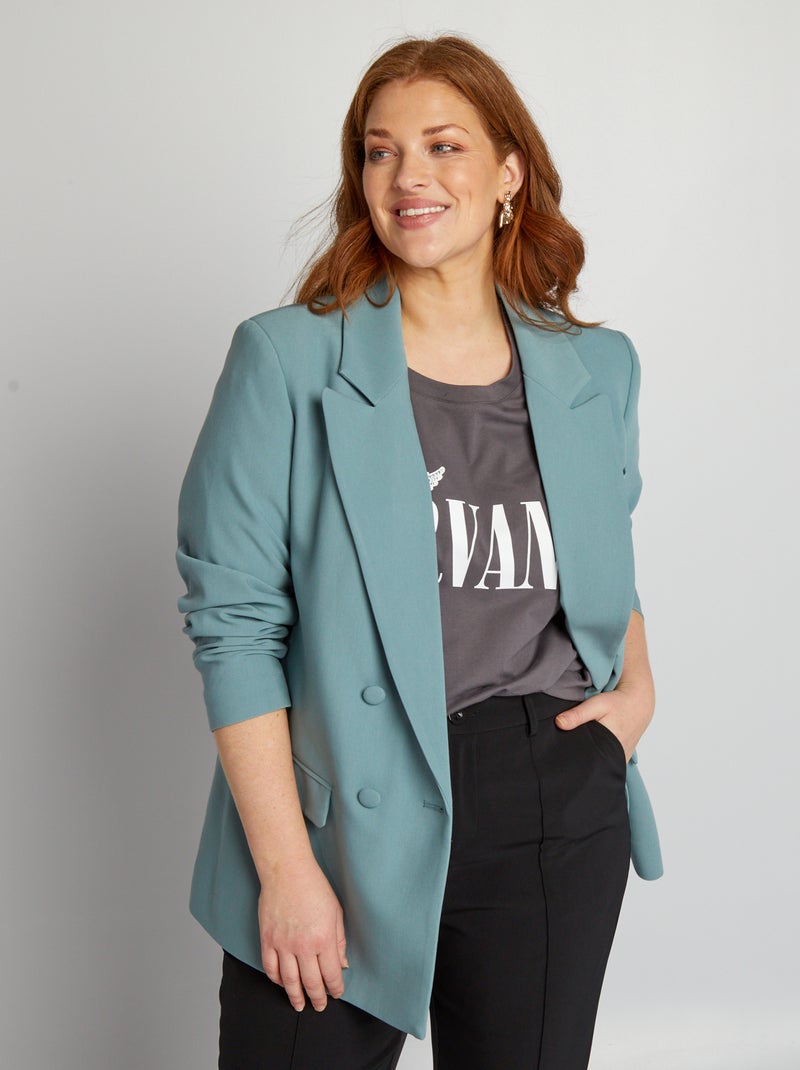 Veste De Tailleur Femme En Laine - Taille 46 Marron - Occasion Très Bon état