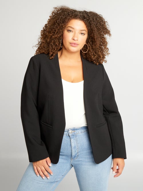 Veste de tailleur courte sans col - Kiabi