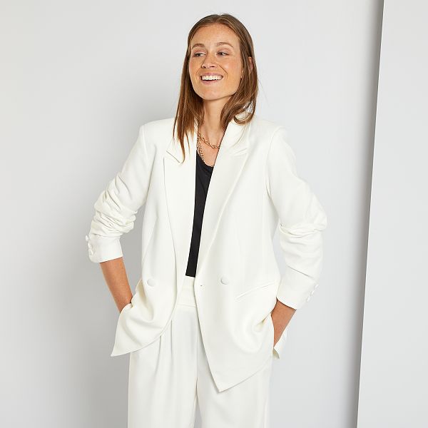 tailleur ecru femme